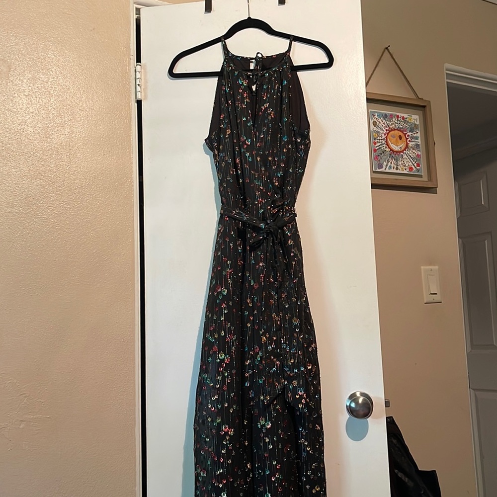 Eva Franco for Anthropologie confetti silk jumpsuit size 6
